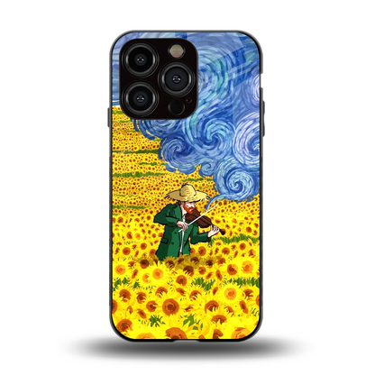 Starry Strings back phone cover | glass case for iphone 15 pro