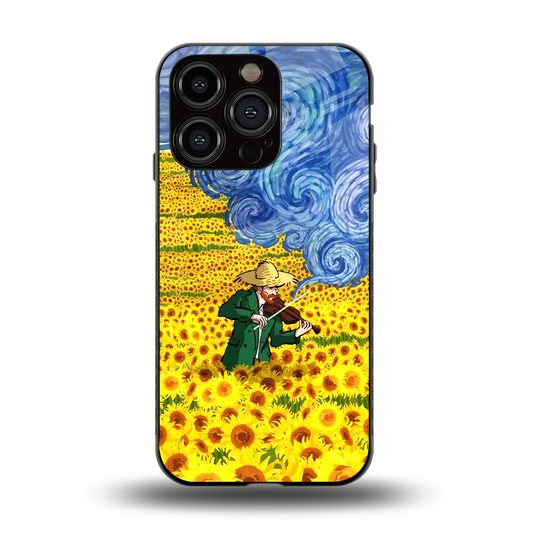 Starry Strings back phone cover | glass case for iphone 15 pro