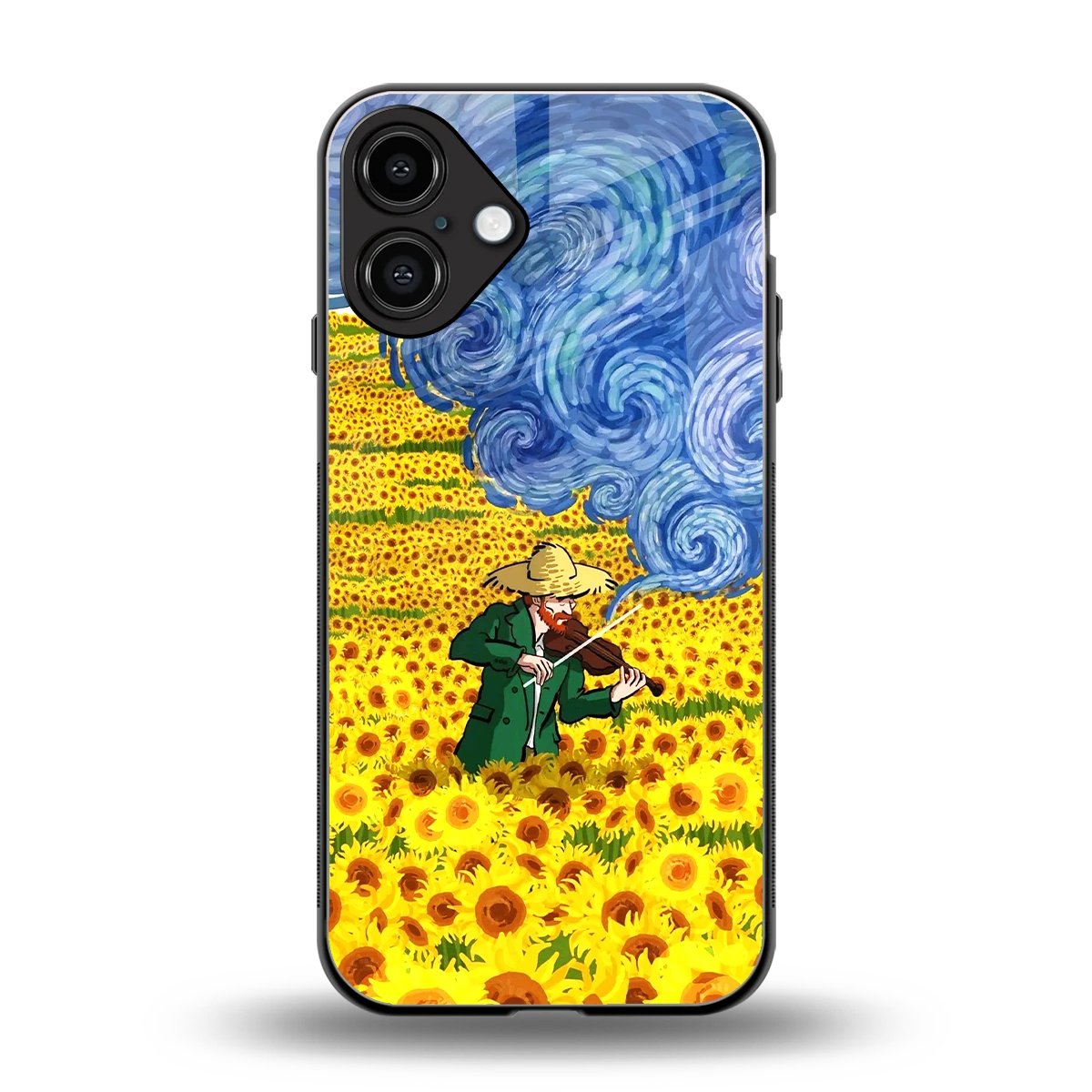Starry Strings back phone cover | glass case for iphone 16 plus