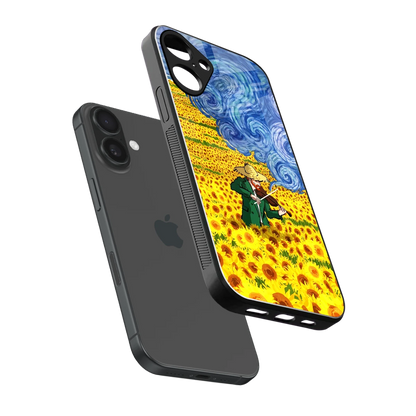 Starry Strings sleek iphone 16 plus cover with tempered glass back and TPU edges