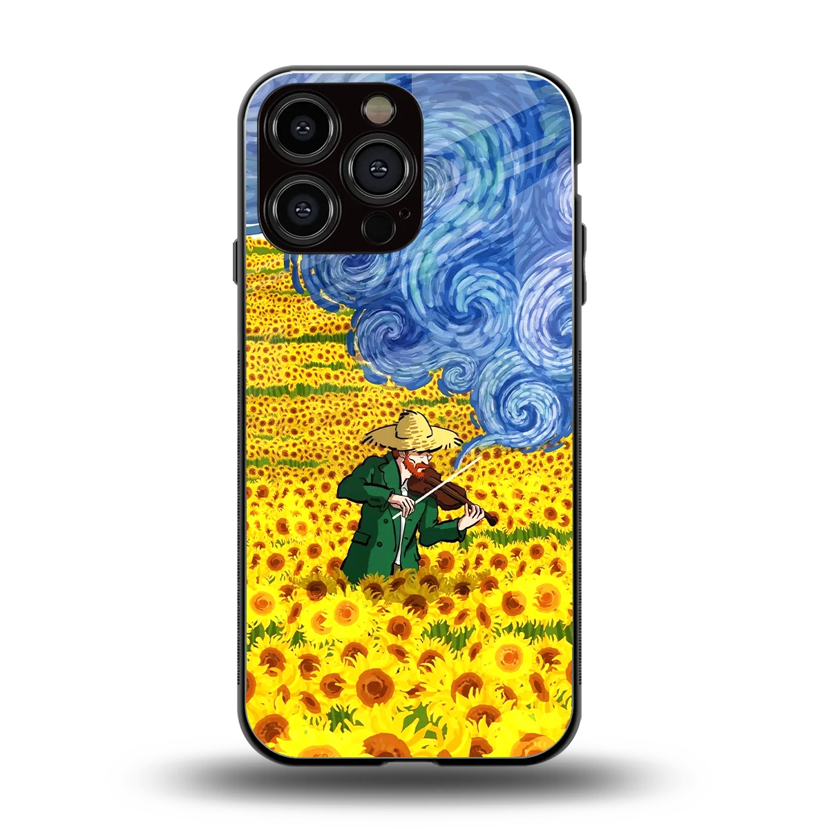 Starry Strings back phone cover | glass case for iphone 16 pro max