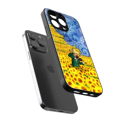 Starry Strings sleek iphone 16 pro max cover with tempered glass back and TPU edges