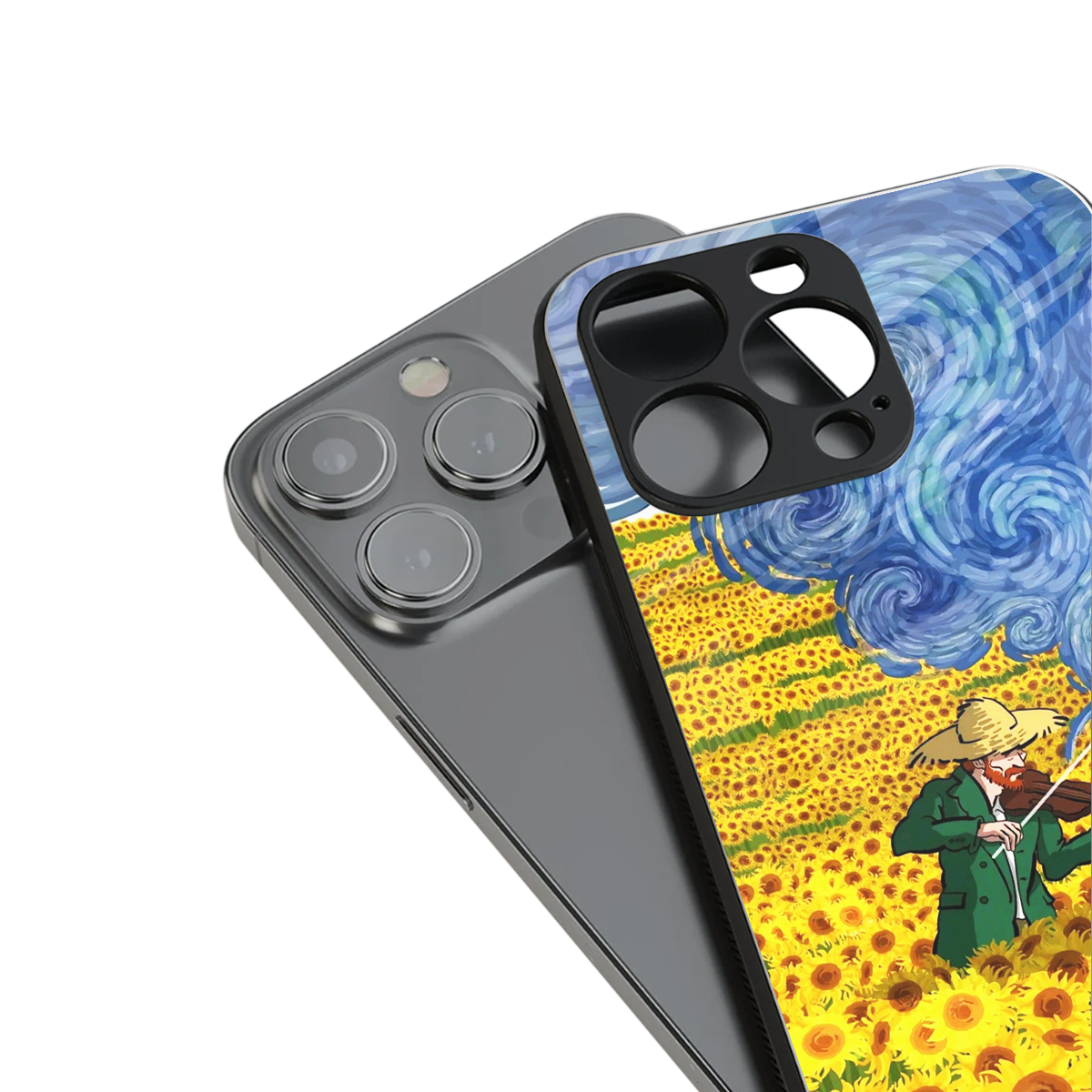 Starry Strings stylish phone case for iPhone 16 | glossy glass and slim fit