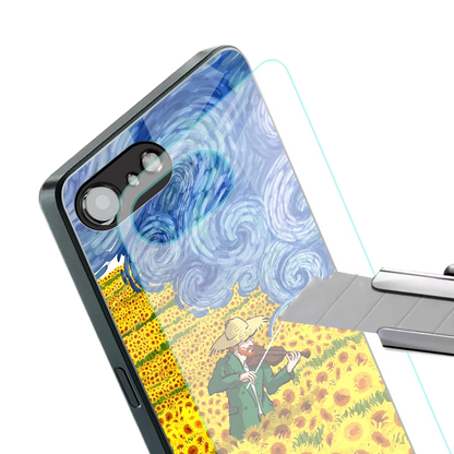 Starry Strings stylish phone case for iphone 17e | glossy glass and slim fit