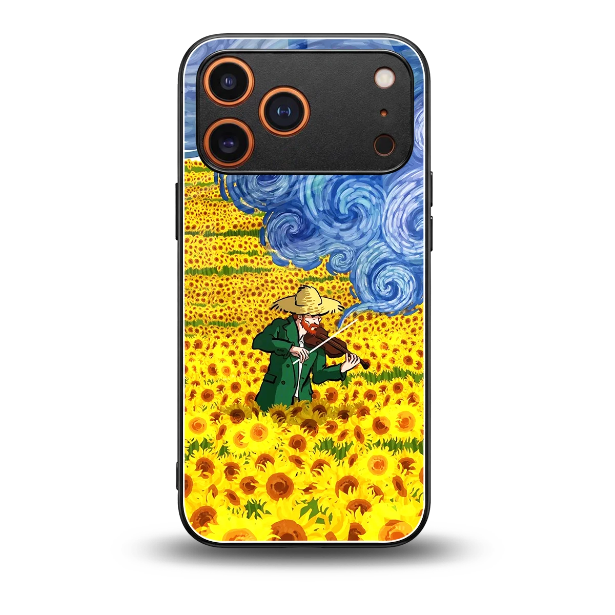 Starry Strings back phone cover | glass case for iphone 17 pro max