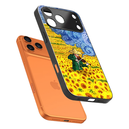 Starry Strings sleek iphone 17 pro cover with tempered glass back and TPU edges