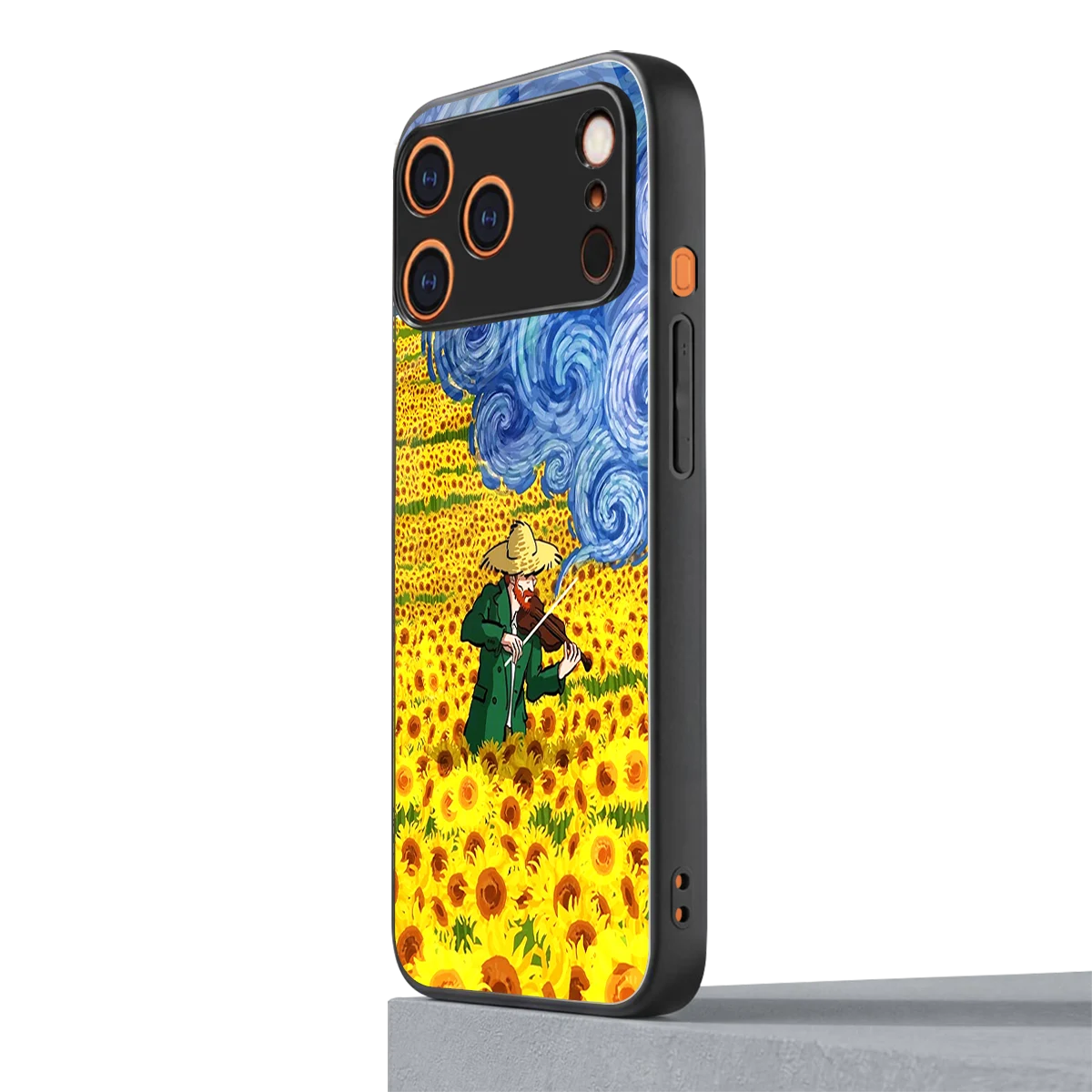 Starry Strings iphone 17 pro max mobile cover | shockproof glass phone case
