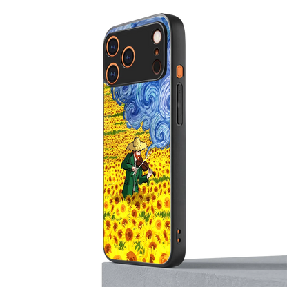 Starry Strings iphone 17 pro max mobile cover | shockproof glass phone case