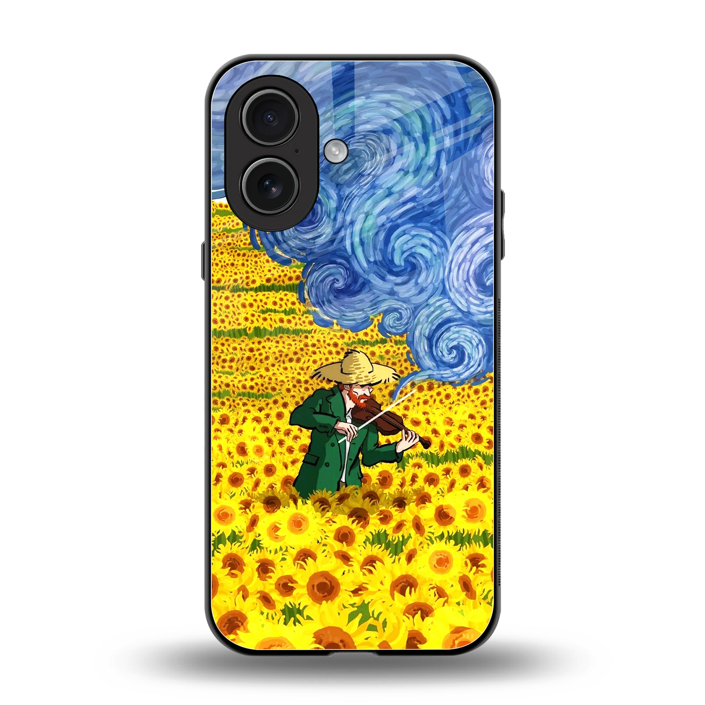 Starry Strings back phone cover | glass case for iphone 17