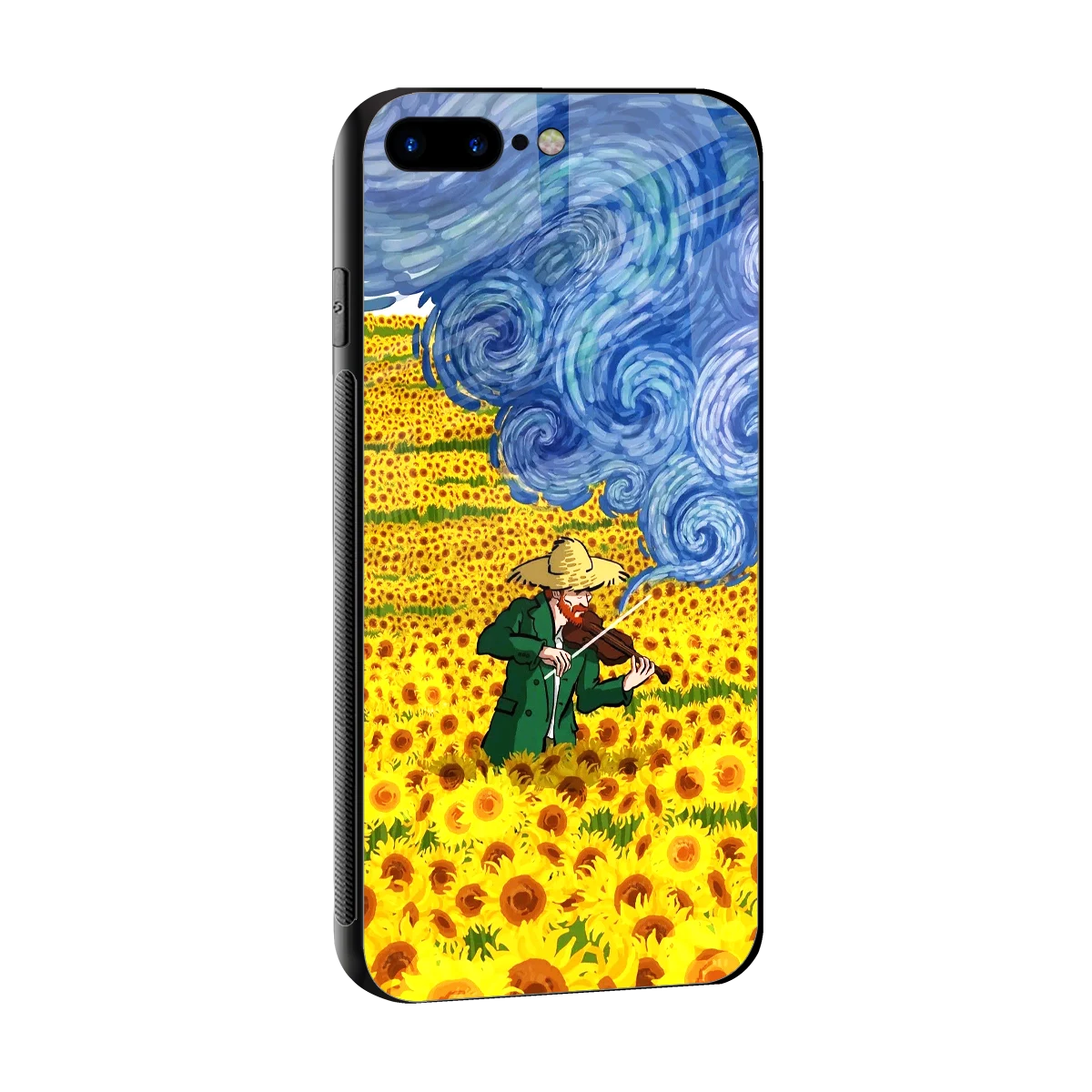 Starry Strings sleek iphone 8 plus cover with tempered glass back and TPU edges
