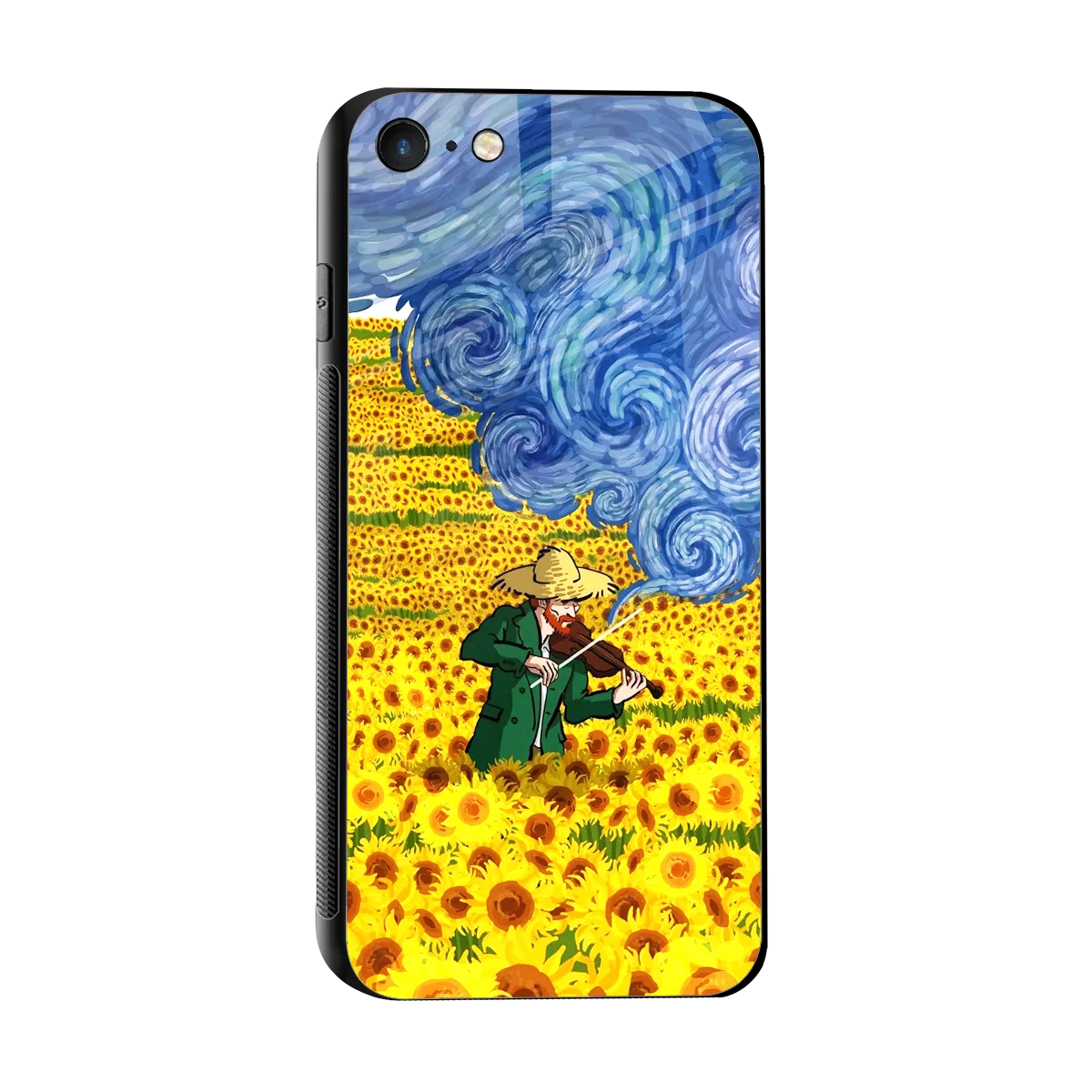 Starry Strings sleek iphone 7 cover with tempered glass back and TPU edges