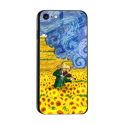 Starry Strings sleek iphone 7 cover with tempered glass back and TPU edges