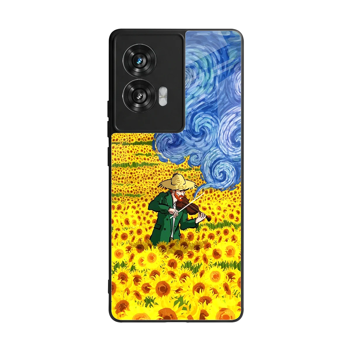 Starry Strings back phone cover | glass case for motorola edge 50 fusion