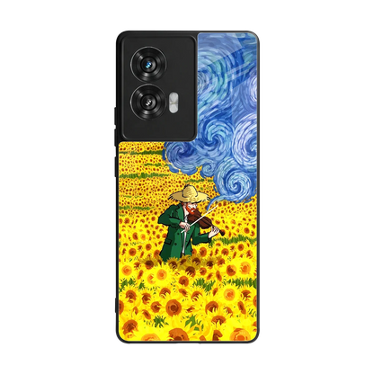 Starry Strings back phone cover | glass case for motorola edge 50 fusion