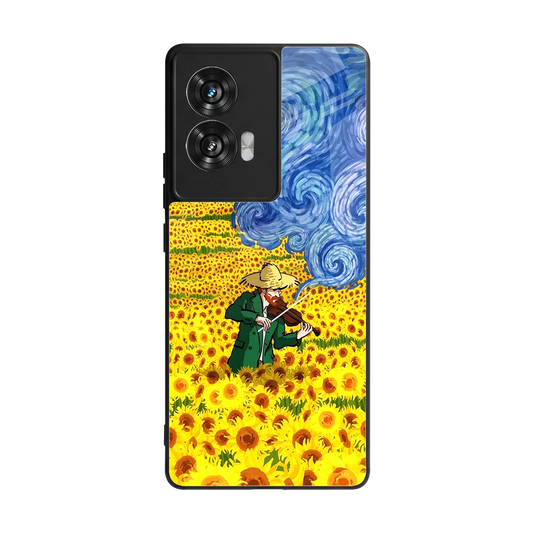 Starry Strings back phone cover | glass case for motorola edge 50 fusion