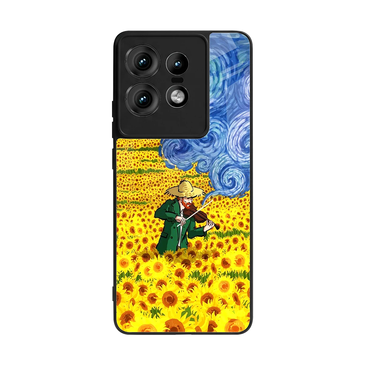Starry Strings back phone cover | glass case for motorola edge 50 pro