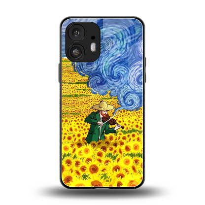 Starry Strings back phone cover | glass case for nothing phone 2