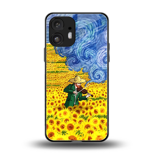 Starry Strings back phone cover | glass case for nothing phone 2
