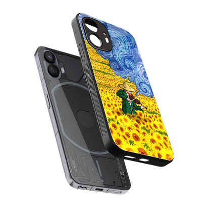 Starry Strings sleek nothing phone 2 cover with tempered glass back and TPU edges