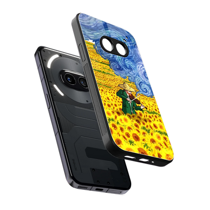 Starry Strings sleek nothing phone 2a cover with tempered glass back and TPU edges