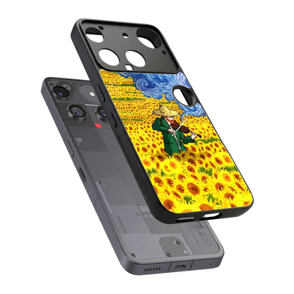Starry Strings sleek nothing phone 3 cover with tempered glass back and TPU edges
