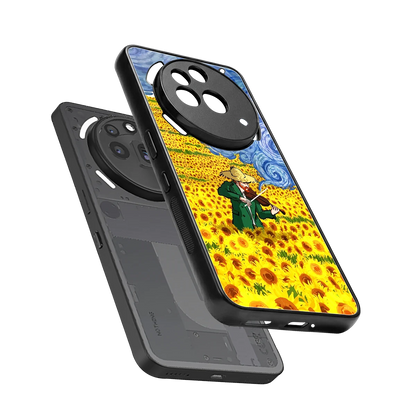 Starry Strings sleek nothing phone 3a pro cover with tempered glass back and TPU edges