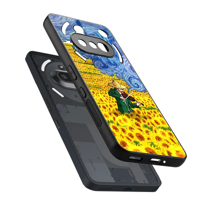 Starry Strings sleek nothing phone 3a cover with tempered glass back and TPU edges