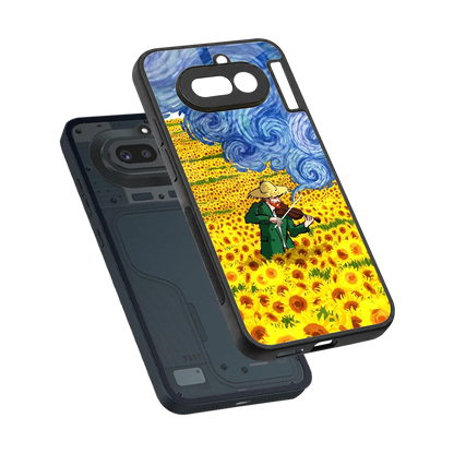 Starry Strings sleek nothing phone 4a cover with tempered glass back and TPU edges