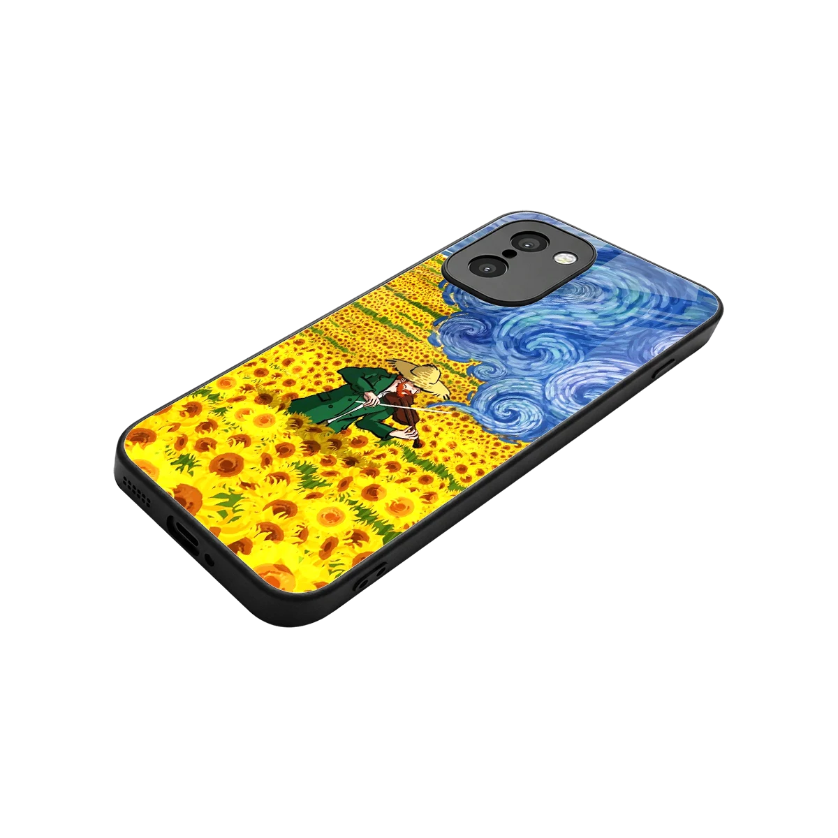 Starry Strings stylish phone case for oneplus 15r | glossy glass and slim fit
