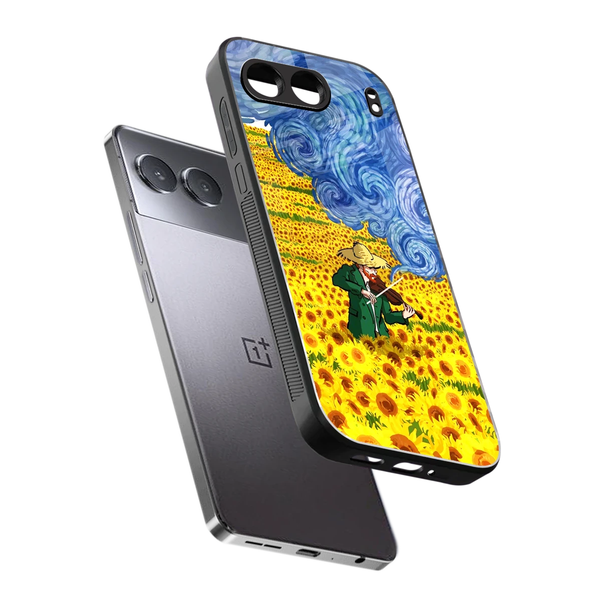 Starry Strings sleek oneplus nord 4 cover with tempered glass back and TPU edges
