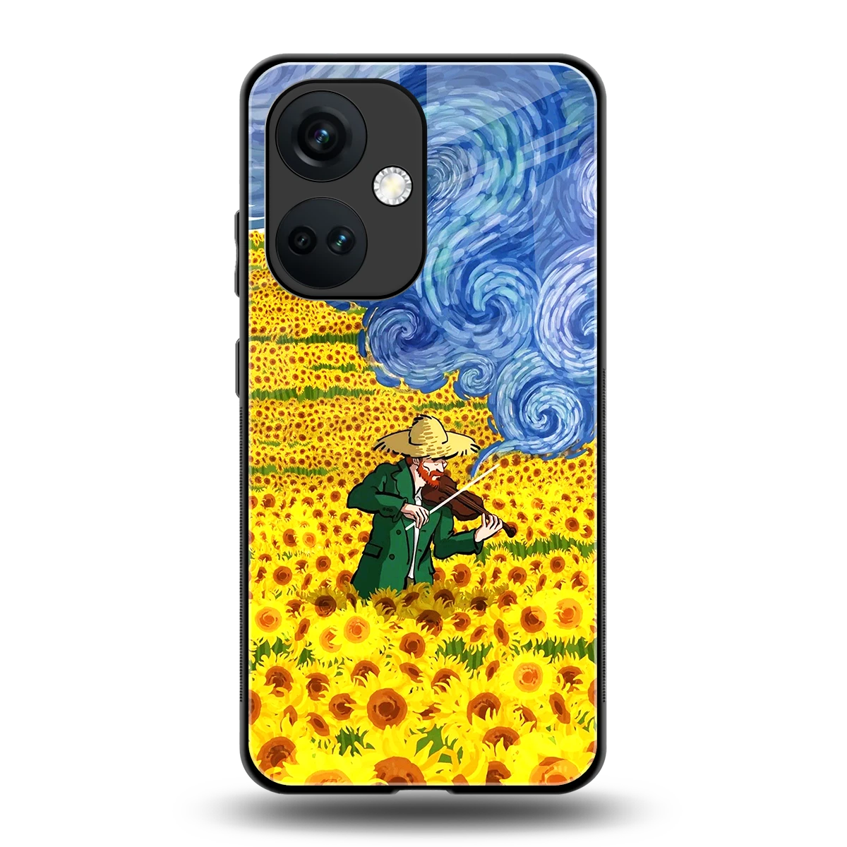 Starry Strings back phone cover | glass case for oneplus nord ce 3
