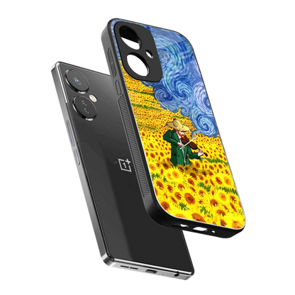 Starry Strings sleek oneplus nord ce 3 cover with tempered glass back and TPU edges