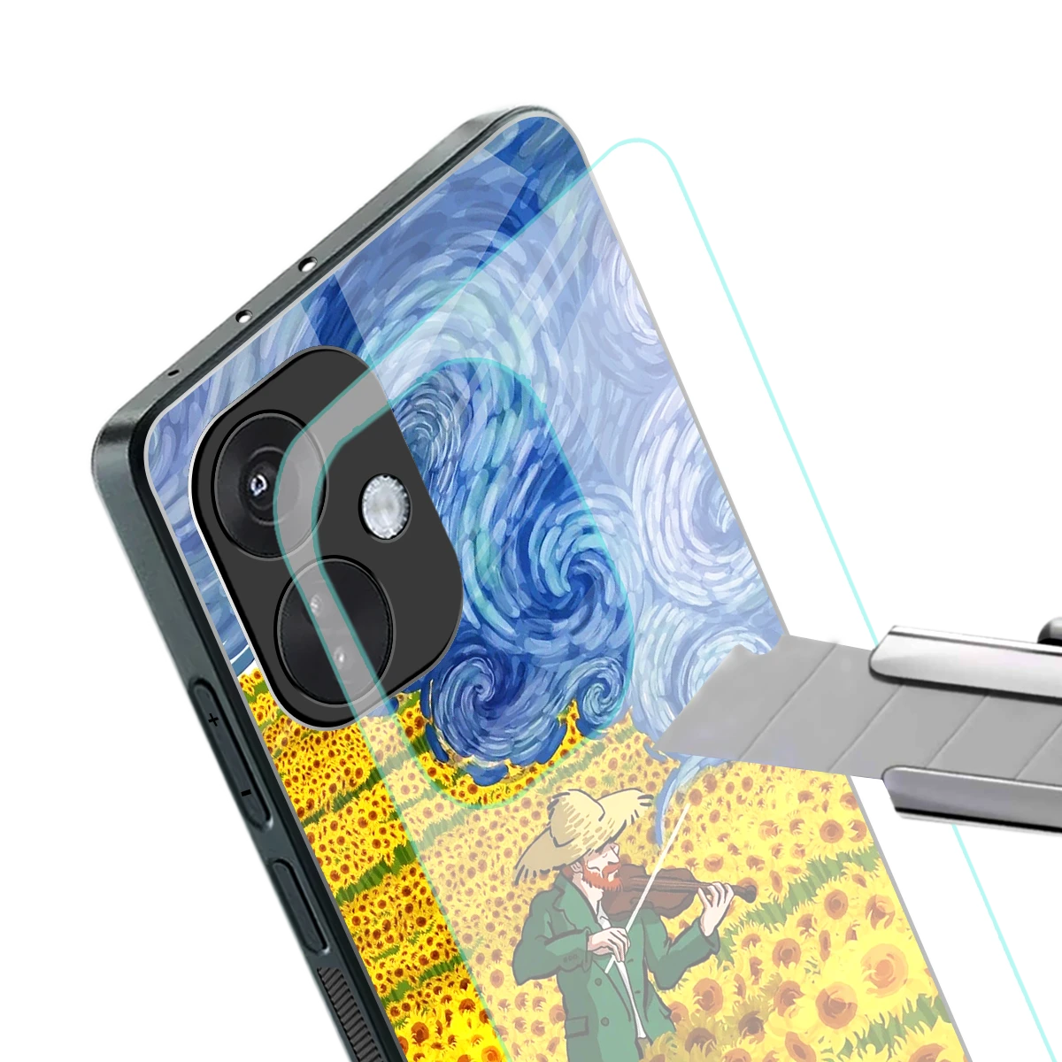 Starry Strings stylish phone case for oneplus nord ce 3 | glossy glass and slim fit