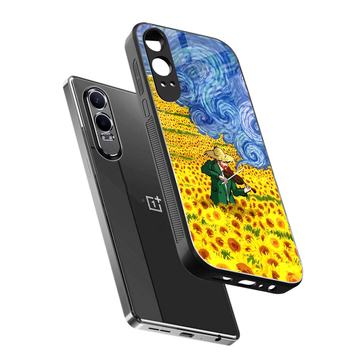 Starry Strings sleek oneplus nord ce 4 lite cover with tempered glass back and TPU edges