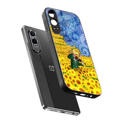 Starry Strings sleek oneplus nord ce 4 lite cover with tempered glass back and TPU edges