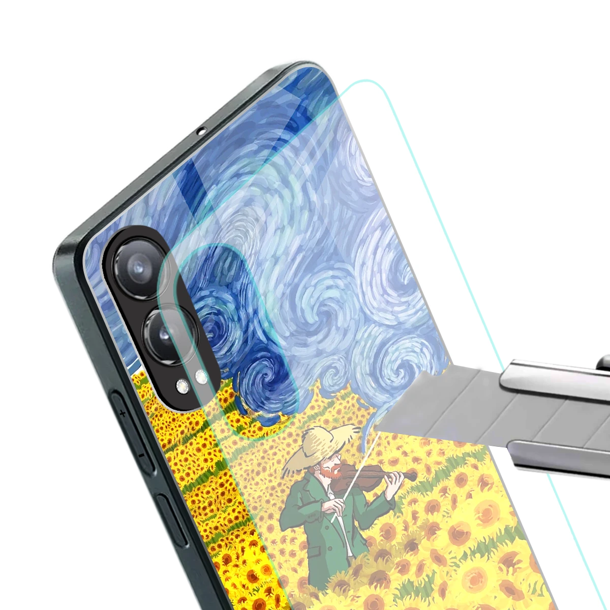 Starry Strings stylish phone case for oneplus nord ce 4 lite | glossy glass and slim fit