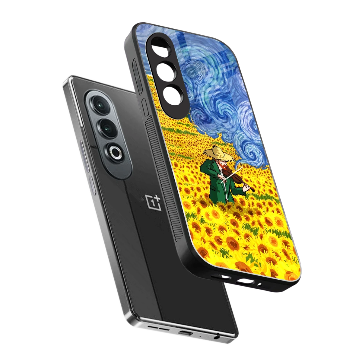 Starry Strings sleek oneplus nord ce 4 cover with tempered glass back and TPU edges