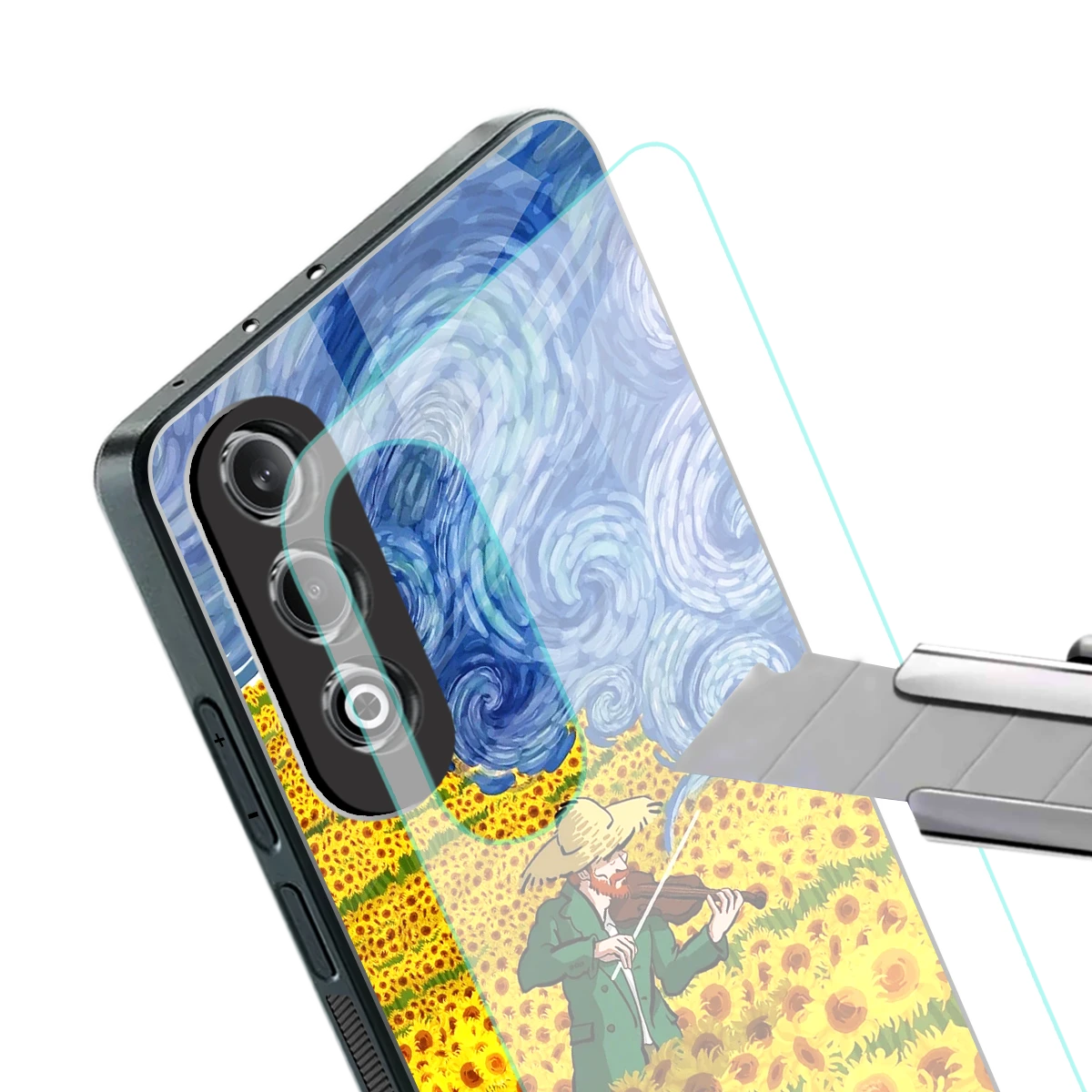 Starry Strings stylish phone case for oneplus nord ce 4 | glossy glass and slim fit