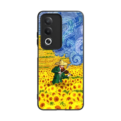 Starry Strings back phone cover | glass case for oppo a3 pro