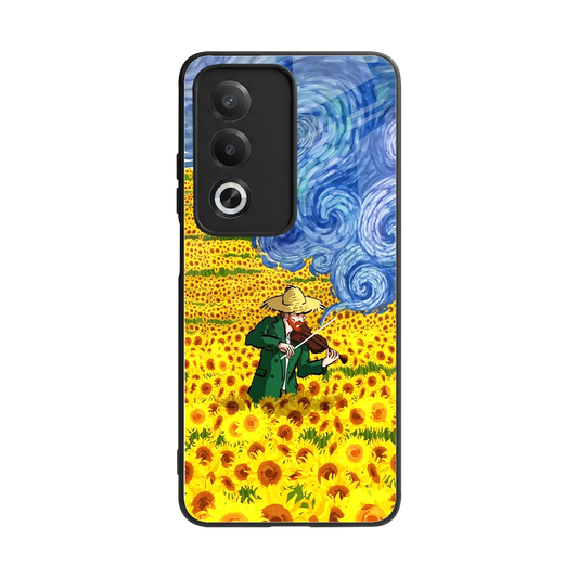 Starry Strings back phone cover | glass case for oppo a3 pro