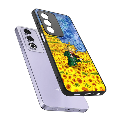 Starry Strings sleek oppo a3 pro cover with tempered glass back and TPU edges