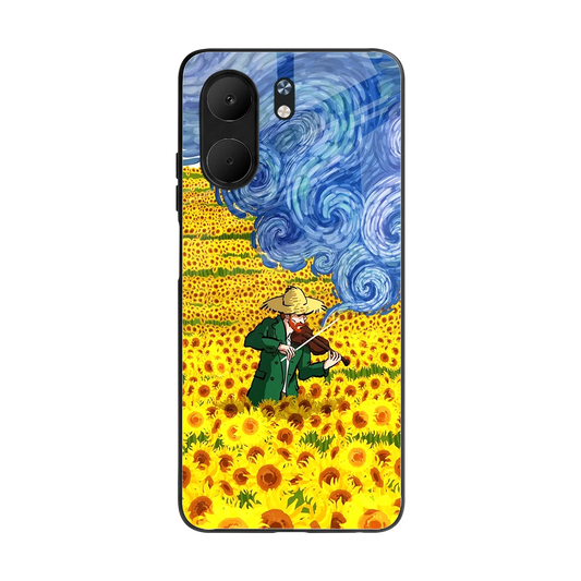 Starry Strings back phone cover | glass case for oppo a5x 5g