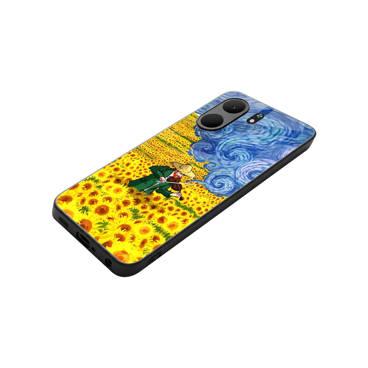 Starry Strings stylish phone case for oppo a5x 5g | glossy glass and slim fit