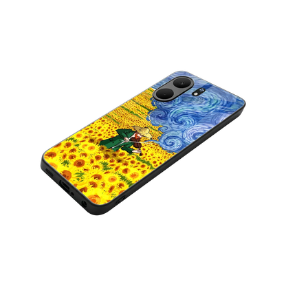 Starry Strings stylish phone case for oppo a5x 5g | glossy glass and slim fit