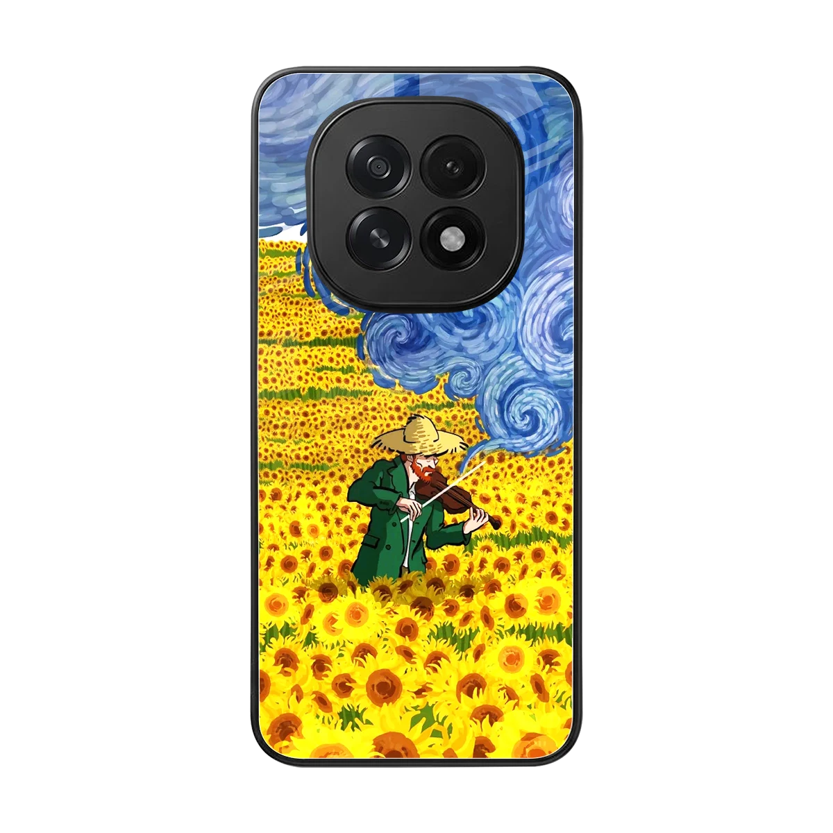 Starry Strings back phone cover | glass case for oppo f29 5g