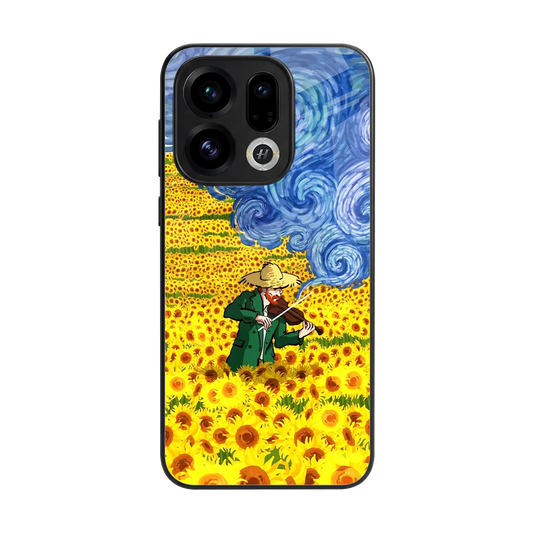 Starry Strings back phone cover | glass case for oppo find x9
