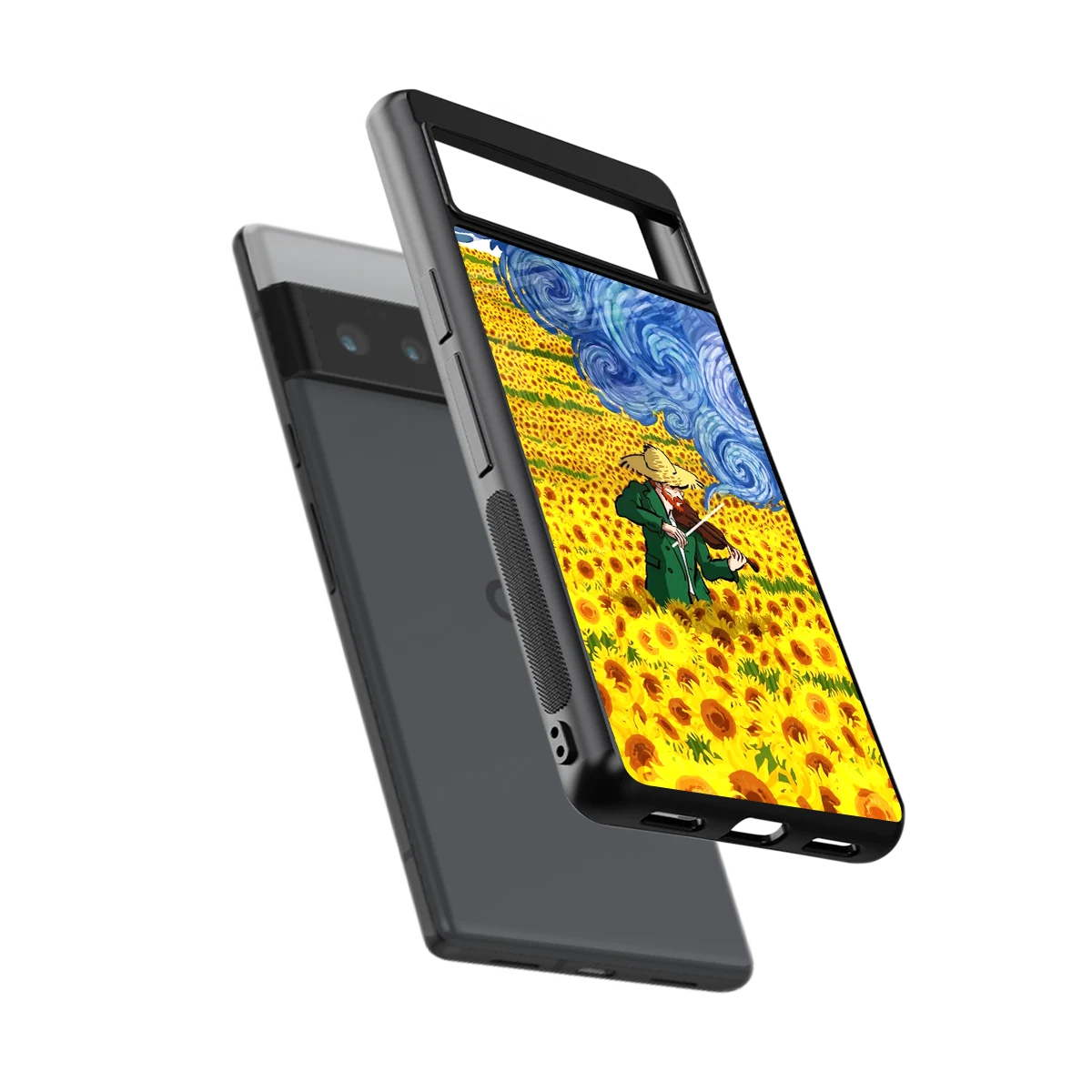 Starry Strings sleek google pixel 6 pro cover with tempered glass back and TPU edges