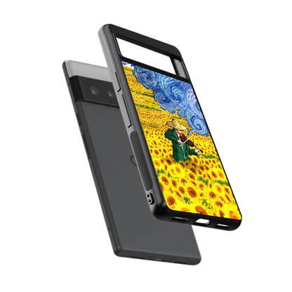 Starry Strings sleek google pixel 6 pro cover with tempered glass back and TPU edges