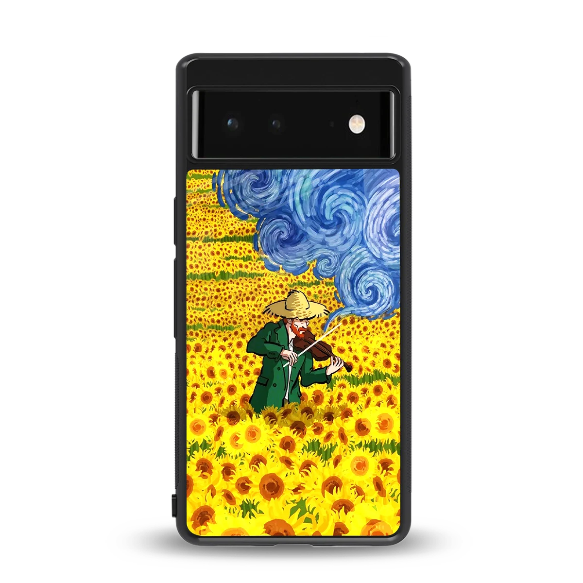 Starry Strings back phone cover | glass case for google pixel 6a