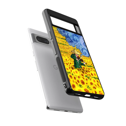 Starry Strings sleek google pixel 7 pro cover with tempered glass back and TPU edges
